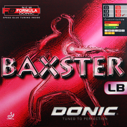 (donic) 도닉 라지볼용 탁구러버 벡스터 LB (BAXTER LB) - 중진에서의 역동적인 블록과 역공격이 좋은 라지볼 러버