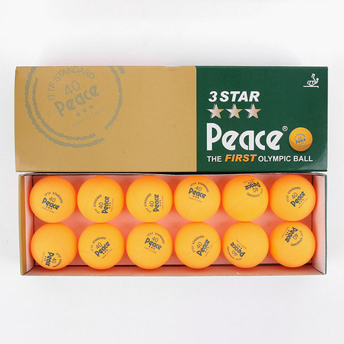 피스 3성 셀룰로이드 탁구공 (12입) 오렌지