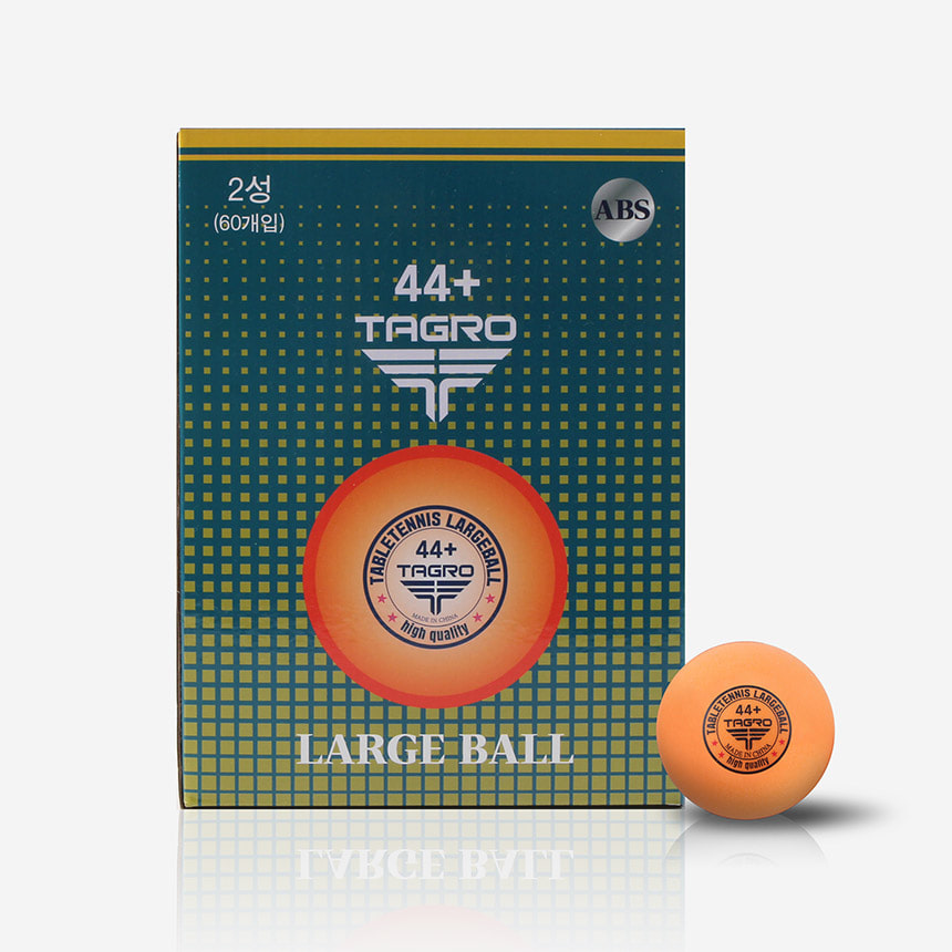타그로 라지볼 탁구공 ABS 하이퀄리티 44+ (60입) 오렌지